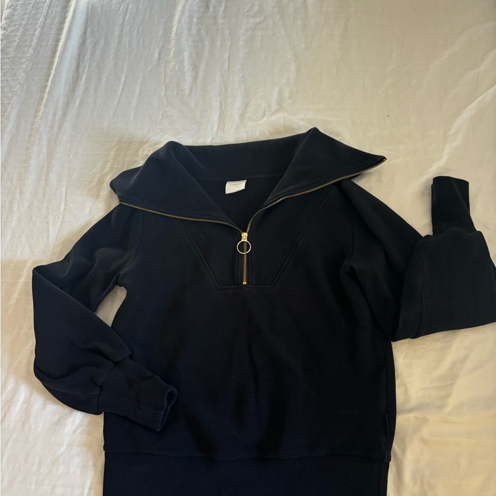 Varley Black Half-Zip Sweater